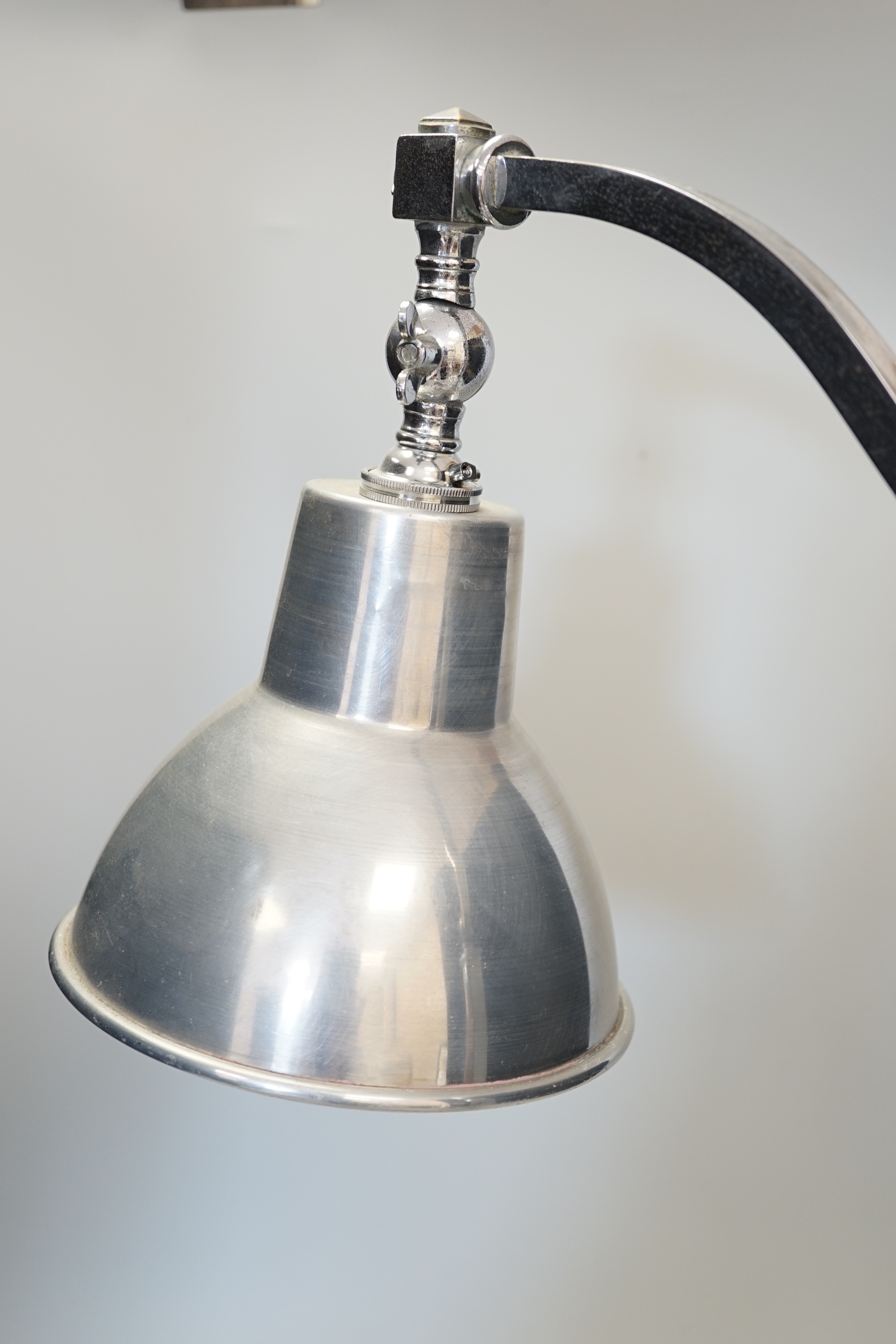 An Art Deco-style chromium desk-lamp, 58cm high